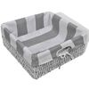 vidaXL White Storage & Entryway Bench with Cushion Top 2 Drawer 2 Basket