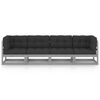 vidaXL Patio Sofa Modular Outdoor Sofa Square Rustic Garden Sofa
