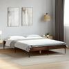 vidaXL Bed Frame Brown Oak Engineered wood and metal King Size Modern