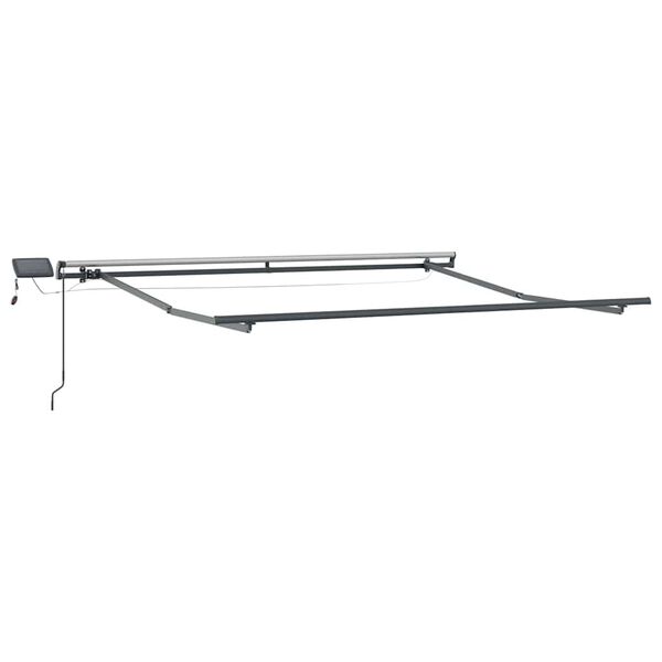 vidaXL Awning with Manual Anthracite 118.11" x 98.43" Metal
