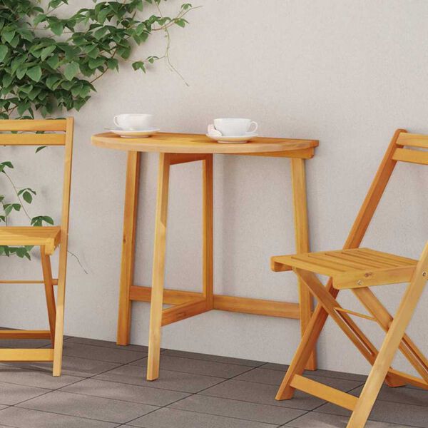 vidaXL Garden Table Folding Brown 78 x 46 x 75 cm Solid Acacia wood