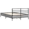 vidaXL Bed Frame Gray Sonoma Engineered wood, metal, plywood Small Double