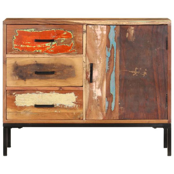 vidaXL Sideboard 34.6"x11.8"x28.7" Solid Reclaimed Wood