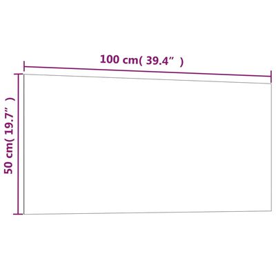vidaXL Wall-mounted Magnetic Board White 39.4"x19.7" Tempered Glass