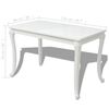 vidaXL Kitchen Table High gloss white MDF and Plastic 45.7 x 25.9 in