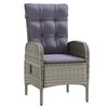 vidaXL Garden Dining Set Grey PE rattan 78.7 x 39.4 x 29.1 in Ergonomic