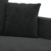 vidaXL Sofa Set Black Velvet (100% polyester), metal, textilene, plywood
