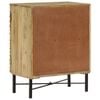 vidaXL Sideboard Brown Solid Mango Wood, Steel 23.6 x 13.8 x 29.5 in