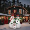 vidaXL Inflatable Snowman Family Multicolor Fabric with PU coating Large