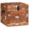 vidaXL Storage Box with Storage with Lock Brown Solid Mango Wood