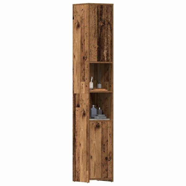 vidaXL Bathroom Cabinet Old wood Engineered Wood 72.2 x 11.8 x 11.8 in