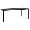 vidaXL Patio Table 74.8"x35.4"x29.1" Black Steel