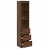 vidaXL Highboard Brown oak Engineered wood 14.8 x 13.8 x 70.9 in