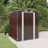 vidaXL Garden Shed Dark Brown Galvanized Steel Large Garden Shed