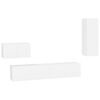 vidaXL TV Cabinet Set Set of 4 White Engineered Wood Medium