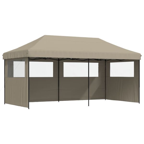 vidaXL Party Tent Taupe, Black