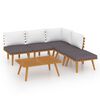 vidaXL Garden Lounge Set Dark gray Solid acacia wood Large Modular