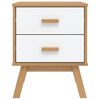 vidaXL Bedside Cabinet White and brown