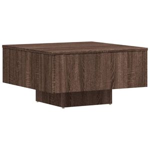 vidaXL Coffee Table Brown Oak Engineered Wood 23.6 in Durable Square