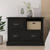 vidaXL Bedside Cabinet Black Engineered wood 23.6 x 15.4 x 17.7 in
