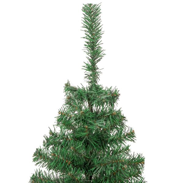 vidaXL Artificial Christmas Tree Green PVC 59.1in Collapsible