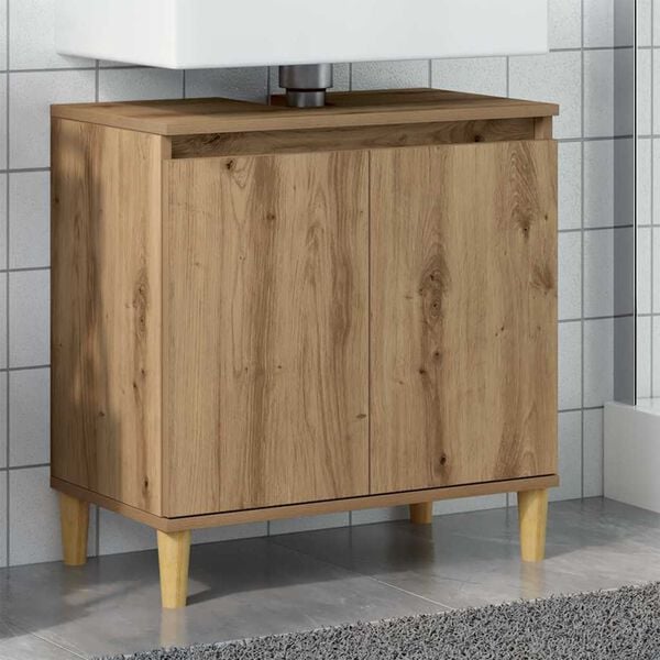 vidaXL Sink Cabinet Artisan Oak Engineered Wood Medium