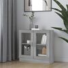 vidaXL Vitrine Cabinet Grey Sonoma Engineered wood, glass Medium