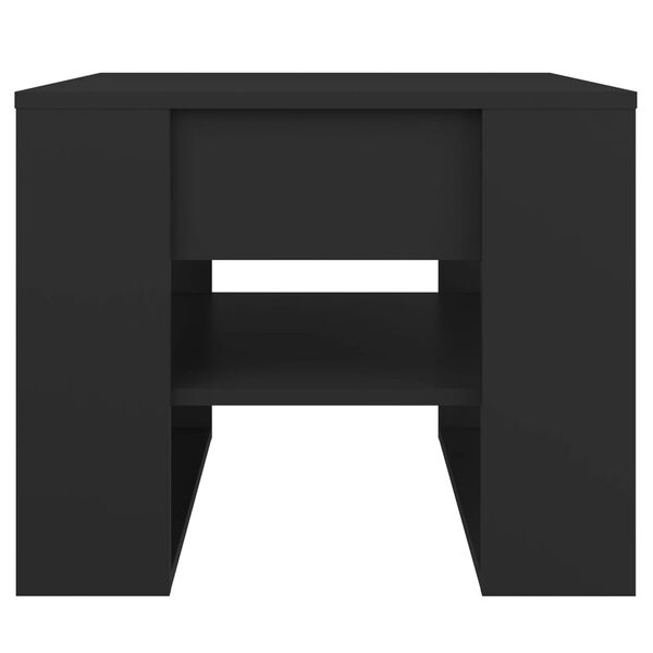vidaXL Coffee Table Black Engineered wood Medium Coffee Table Square