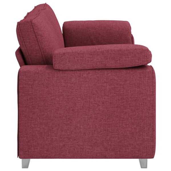 vidaXL Sofa Wine Red 86.22 x 30.31 x 32.28 in Fabric