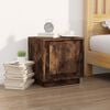 vidaXL Bedside Cabinet Smoked Oak Engineered Wood 17.3x13.8x17.7 in