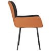 vidaXL Dining Chair Set of 2 Black and brown