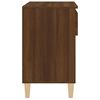vidaXL Shoe Cabinet Brown oak Engineered wood, solid eucalyptus wood