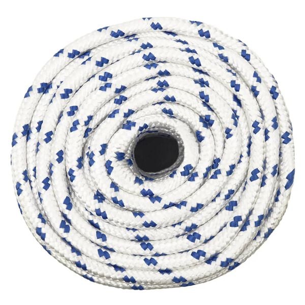 vidaXL Boat Rope White 0.55 " 82.0 ' Polypropylene