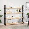 vidaXL Floating Shelves 4 pcs 47.2x7.9x1.6" Untreated Solid Wood Acacia