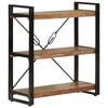 vidaXL Bookcase Mixed wood finish and black iron