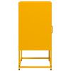 vidaXL Bedside Cabinet Mustard Yellow Cold-rolled steel Medium Storage
