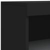 vidaXL Sideboard Black Engineered wood, glass Large Sideboard