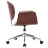 vidaXL Dining Chair Brown Faux leather, plywood, metal Adjustable