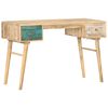 vidaXL Desk Natural wood with accent colors Solid mango wood