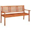 vidaXL Bench Natural Brown Solid Eucalyptus Wood Large Durable