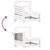 vidaXL Garden Sofa Set White Solid Pine Wood, Plywood Large Modular