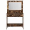 vidaXL Dressing Table Smoked Oak 79 x 41 x 135 cm Engineered Wood