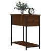 vidaXL Bedside Cabinet Brown Oak Engineered wood, Iron Compact