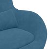 vidaXL Egg Chair Blue 24.80 x 28.74 x 35.43 in Velvet