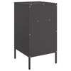 vidaXL Bedside Cabinet Set of 2 Black Cold-rolled steel Medium