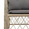 vidaXL 7 Piece Patio Dining Set with Cushions Mix Beige Poly Rattan