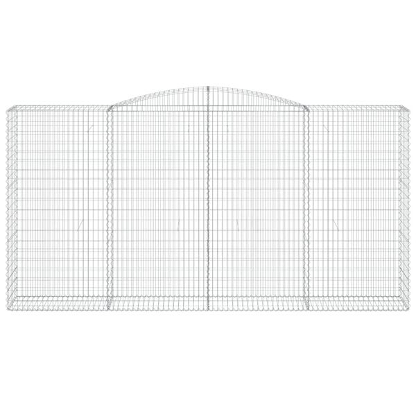 vidaXL Gabion Basket Set of 15 Silver Galvanized iron Large Durable