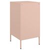vidaXL Bedside Cabinet Pink Cold-rolled steel 14.2x15.4x26.8 in