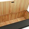 vidaXL Bench Black Solid fir wood, engineered wood Medium Storage Bench
