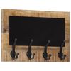 vidaXL Wall-mounted Coat Racks with 4 Hooks 2 pcs Solid Wood Mango